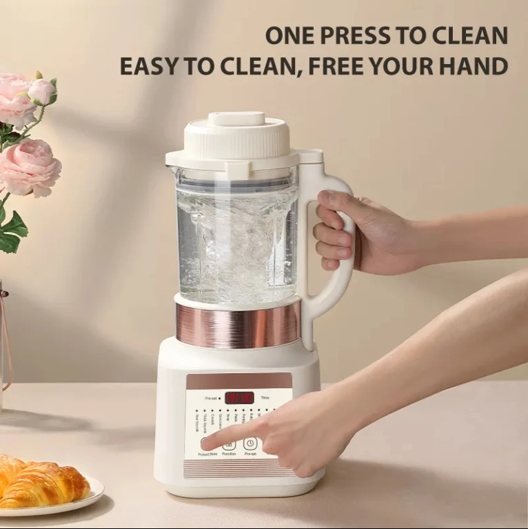 Digital Display Heating Blender Multi-functional Healthy Food Mixer Electric Smoothie Blenders Household Heavy Duty Blender