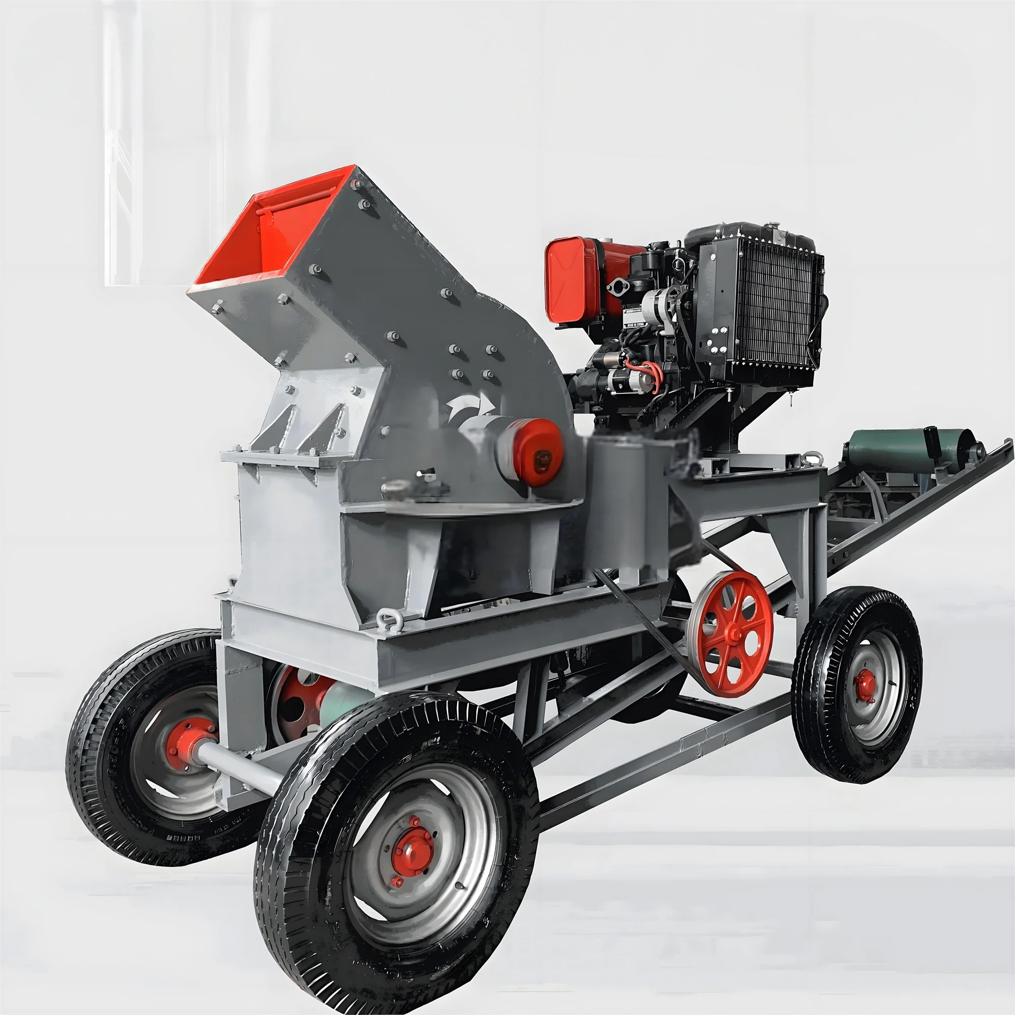 Easy To Move Tire Type 30-60tph PC800x800 Construction Brick Hammer Crushers  Concrete Rock Stone Hammer Crusher Price