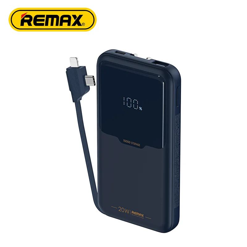 Remax Portable Power Banks 10000Mah Qc22.5W Pd20W Rpp-298 Wall Fast Charger 2022 Mini Oem Fcc/Rohs/3C Usb Type-C Ac Powerbank