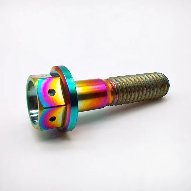 Wholesale custom gr5 titanium hex flange bolt for motorcycle
