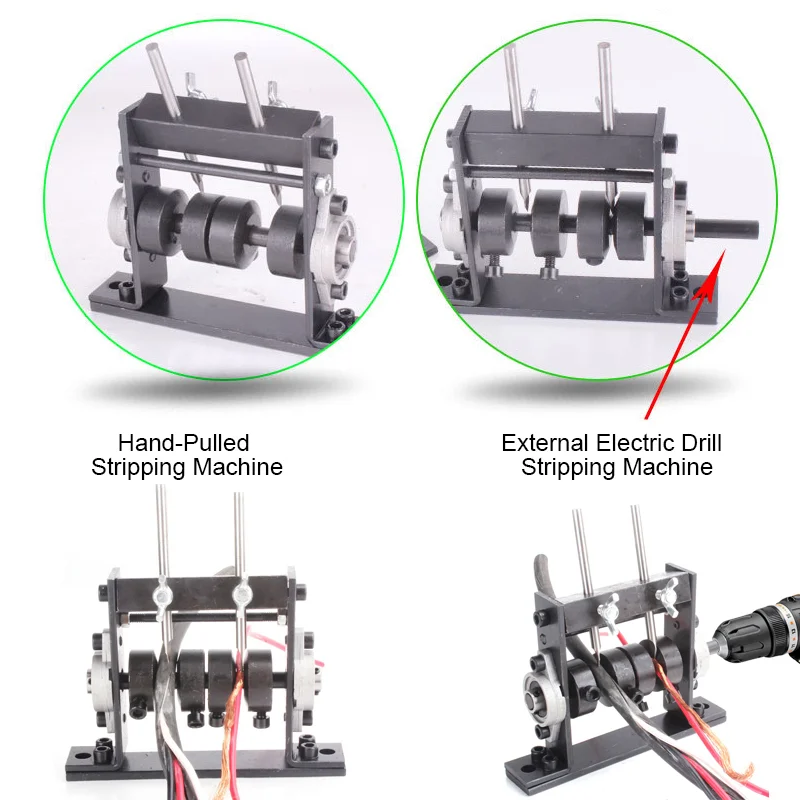 Automatic Portable Wire Stripping Machine Scrap Cable Peeling Machines Stripper for 1-30mm Hand Tool Connect Hand Drill