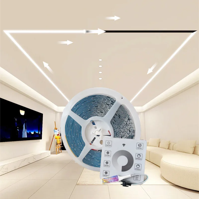 digital automatic running water led strip 2835 smd indoor outdoor waterproof led strip light with pir motion sensor
