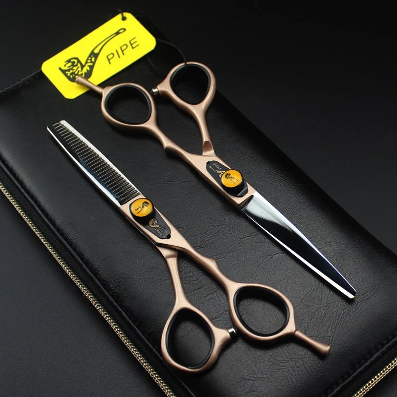 6.0 inch  YD-03  new fashion design beauty barber scissors flat scissors tooth scissors