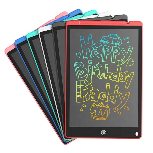 Цветной безбумажный ЖК-планшет для рисования 12 дюймов доска цифровой граффити блокнот письма умная ЖК-доска детей игрушки