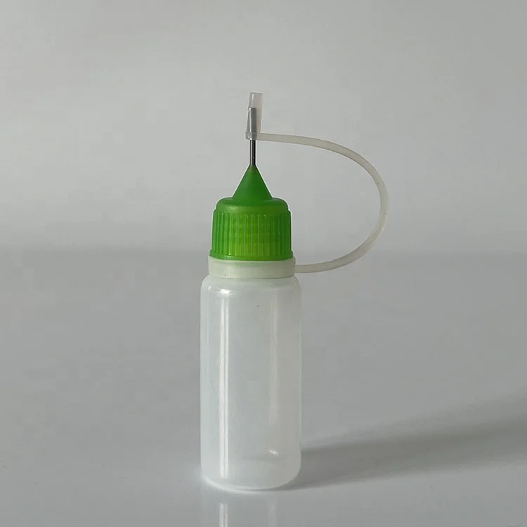 Wholesale 10ml 15ml 30ml 50ml PE Plastic Bottle With Steel Needle Tip for Glue PE Soft Squeeze Bottle