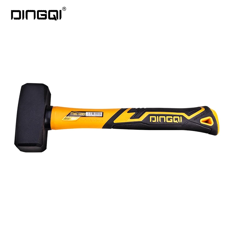 Dingqi Splitting Hammer German Type Stone 1000G Machinist Hammer Plastic with Handle for Chisel Fiberglass