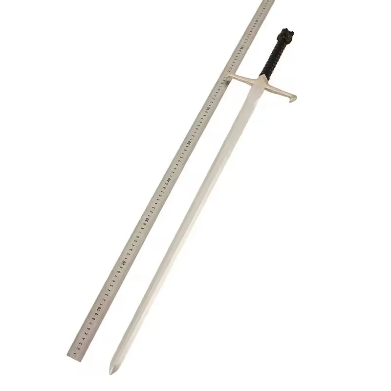 Medieval PU Foam Two Handed Sword Toy Great Sword Weapon Toy for Knight Soldier Warrior Costume Battle Play Halloween Cosplay