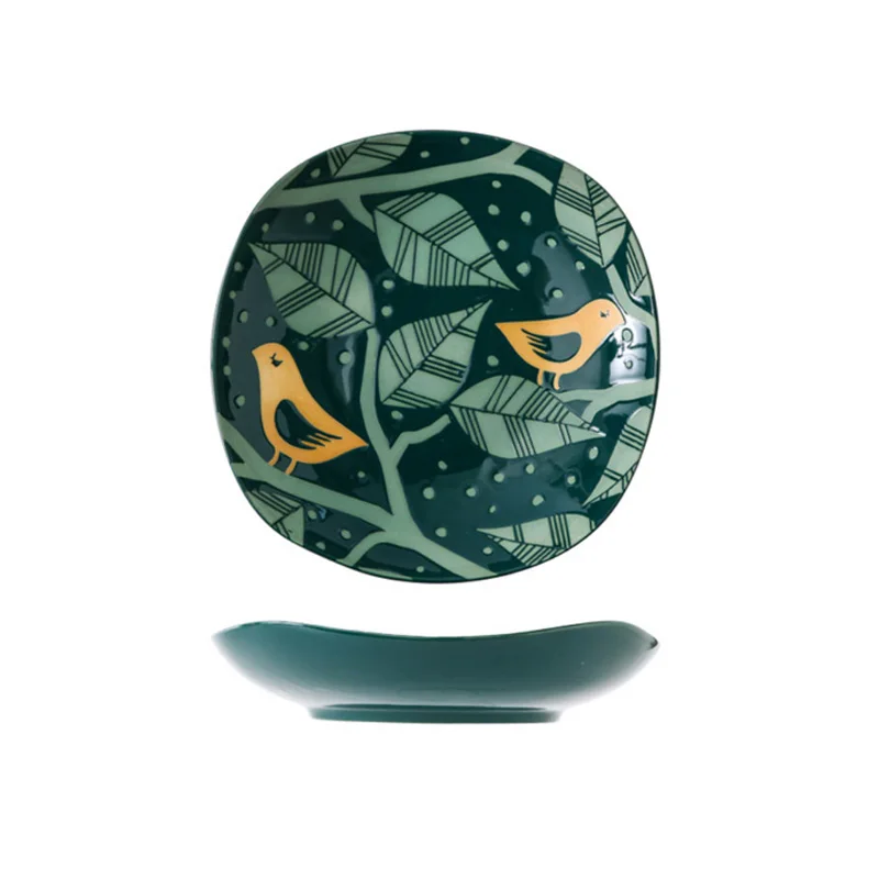 Wholesale 8 inch Japanese Style Baking Dish Noodle household Ceramic Plate