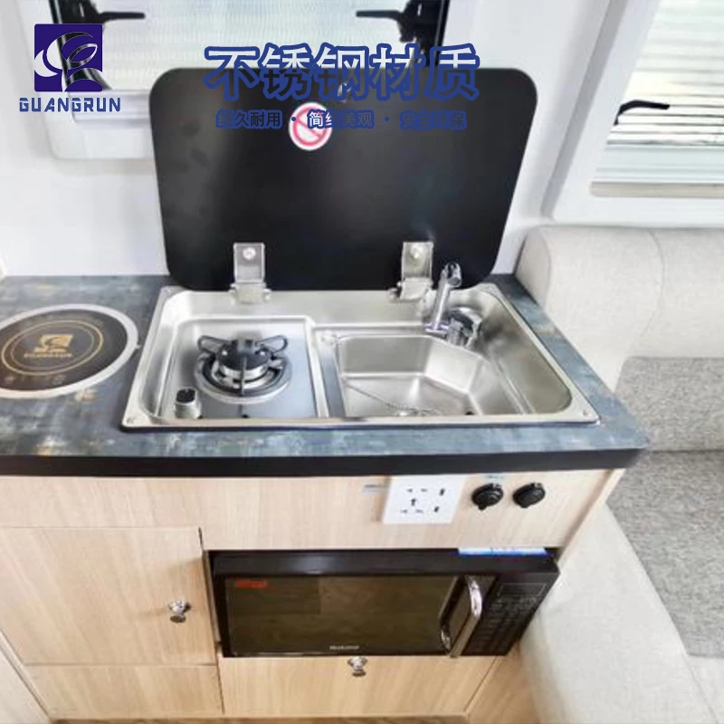 Guangrun RV gas stove stainless steel one burner gas cooktop with one bowl sink GR-903