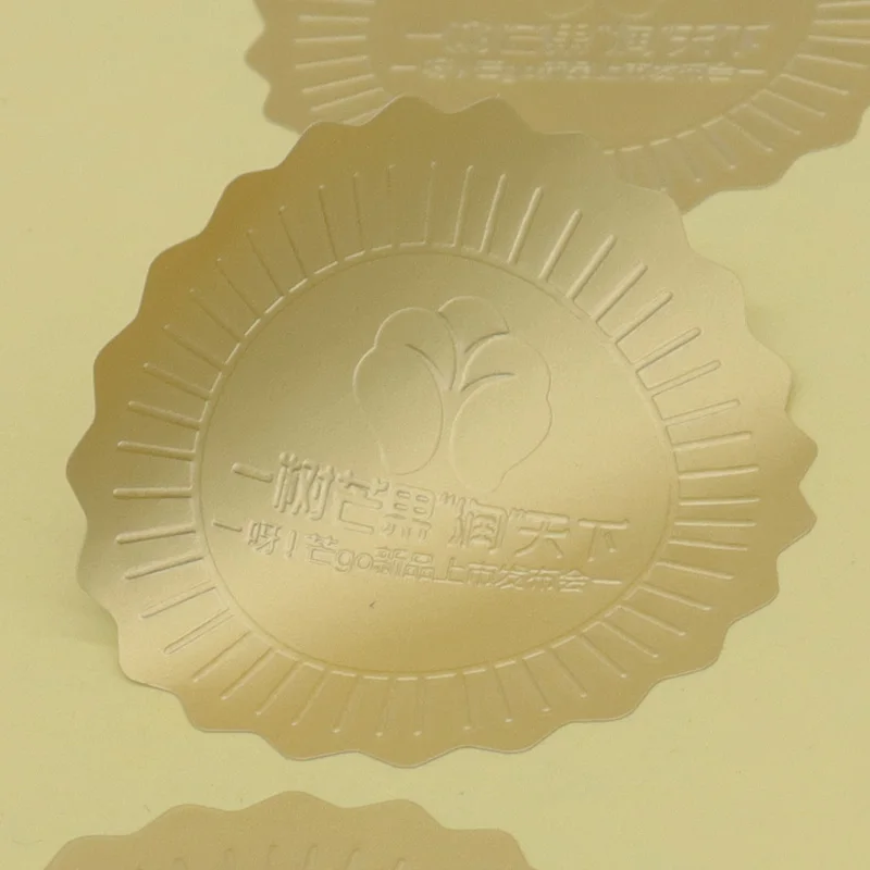 Custom Print Circle Transparent Rose Gold Sticker LOGO Label Adhesive PP Rose Gold Foil Stickers