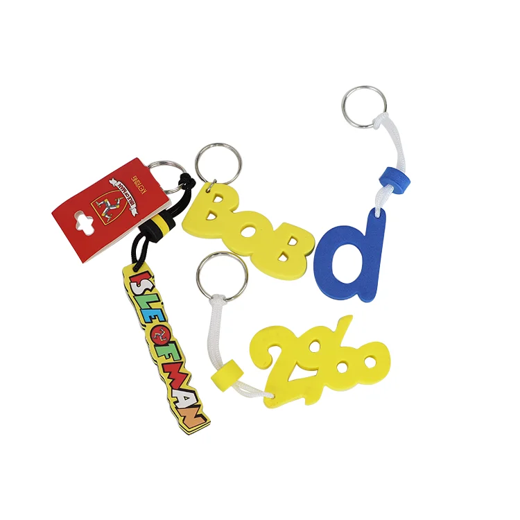 cheap advertising gifts customized shape promotional items with logo Foam keyring / floating keyring / custom EVA keychain