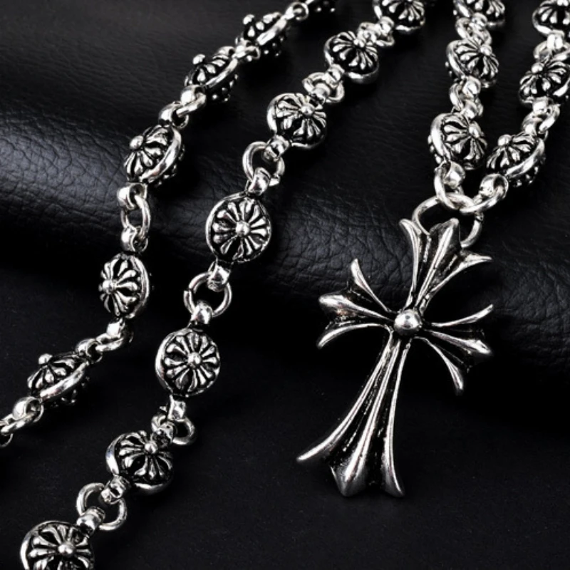 Fashionable Cross Necklace with Cross Pendant Necklace Chrome CH Cross Necklace for Women Men