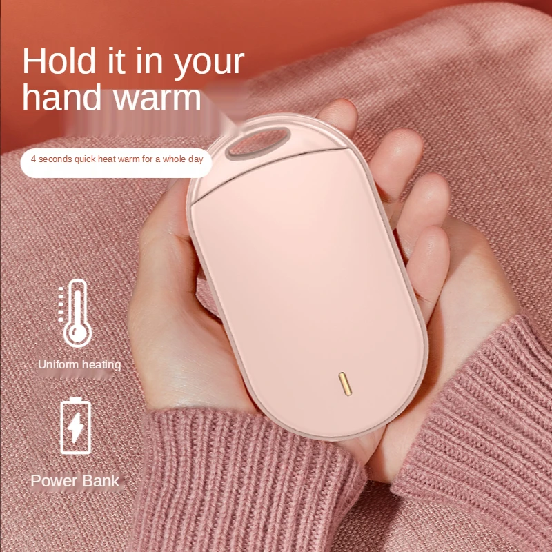 Wholesale keychain hand warmer pocket size rechargeable aluminum new hand warmer power bank 2in1 for baby