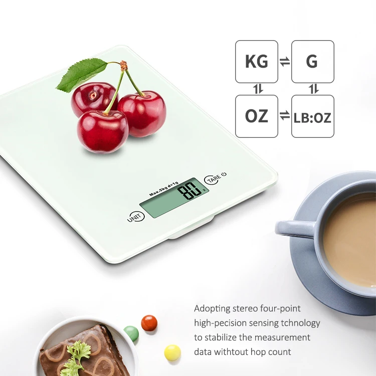 Popular High Accuracy Max 5000g Food Smart Kitchen Scale Food Scale Digital Kitchen Scale