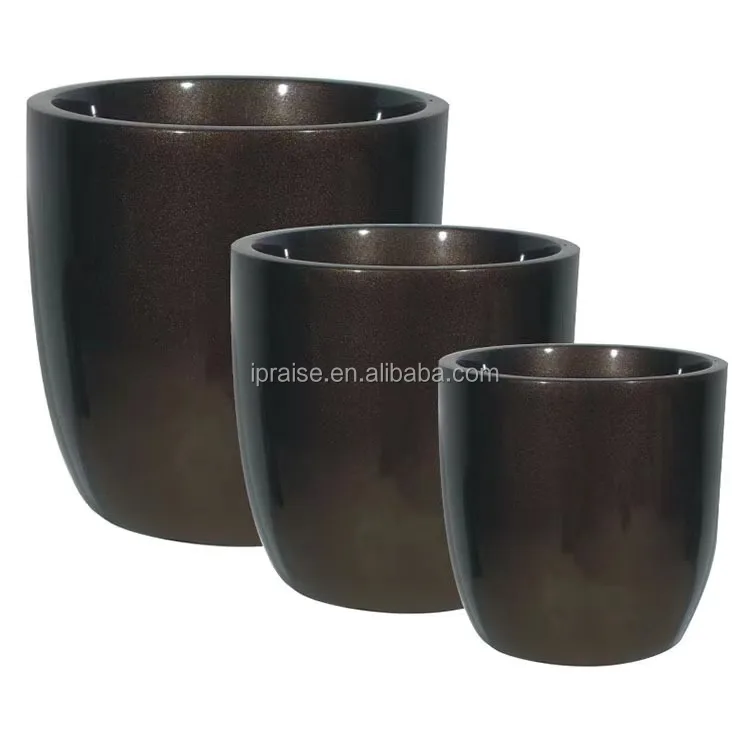 Garden tall white fiber cement planters / fiberglass resin planters / flower pot for living room