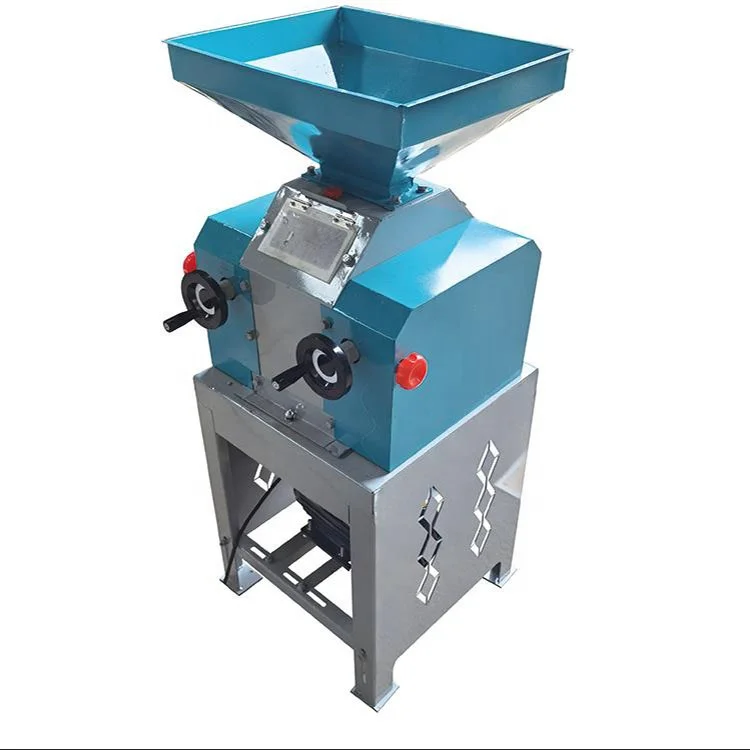 Small Malt Crusher Grain Flattening Flaking Machine Grain Grinder Chicken Grain Roller Crusher