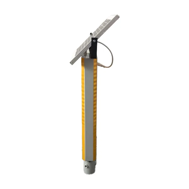 GPS Synchronized Solar Traffic Warning Lights Road Bollard Side Lights Flexible Outline Yellow Flashing Fog Durable Glass PC