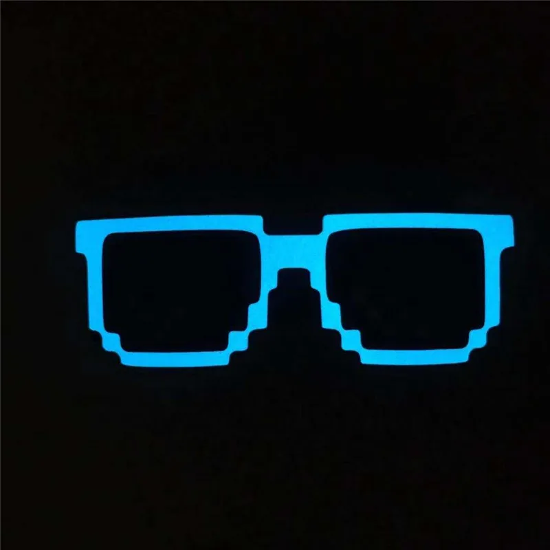 2022  glowing rave EL panel  Mosaic party neon flashing glasses for Festivals, Halloween Christmas Birthday,party