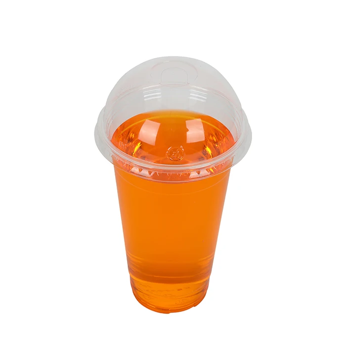 95mm 9oz Fruit Juice Drinking Cup With Lid  12oz 16oz 24oz Cold Beverage Cup Plastic Iced Coffee Biodegradable Compostable Cups