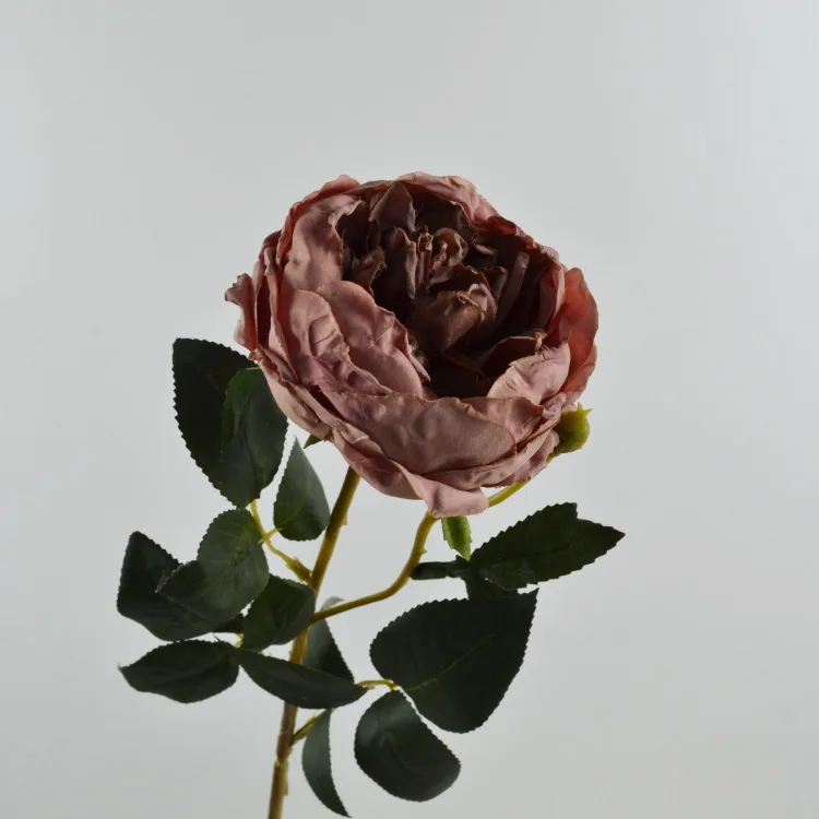 Artificial Flowers Fake Silk Austin Rose for Decoration Blooming Faux Flower Stem for DIY Vase Home Wedding Party