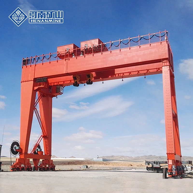 32/5T Remote control Double main beam electric winch trolley gantry crane in outdoor