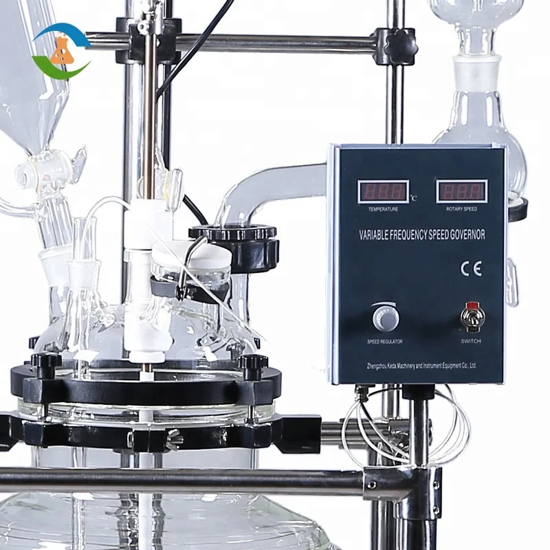 100l литр двойной слой измученный функция стеклянный реактор