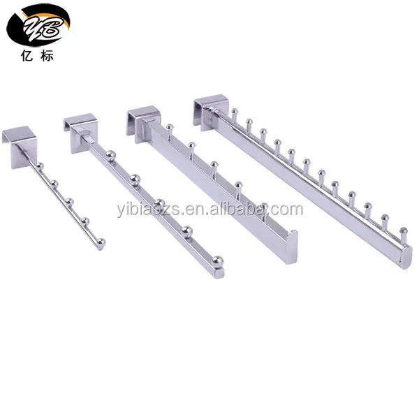 Square Tube Bar Hanging Hook Supermarket Metal Clothing Hooks