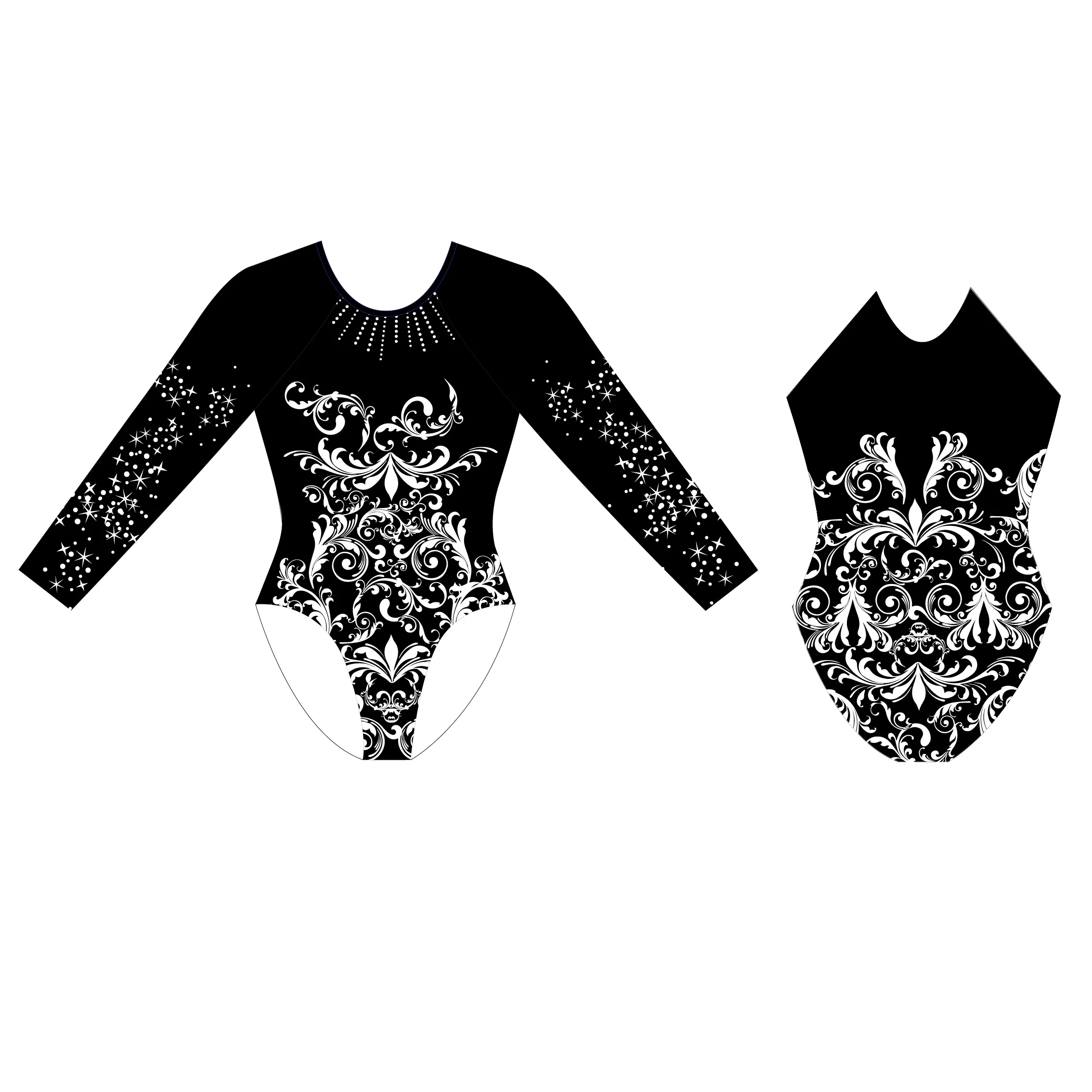 Wholesale Newest Youth Gymnastic Sublimation Polyester Spandex Leotard Custom Rhythmic Gymnastics Leotard