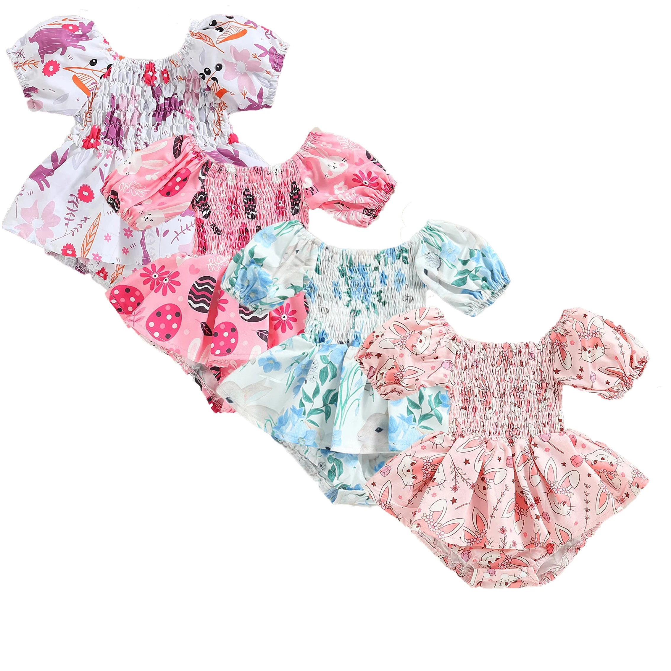 Easter Day Baby Girl  Romper Dress  Dresses Bubble Onesie Cute Fall Clothes Newborn