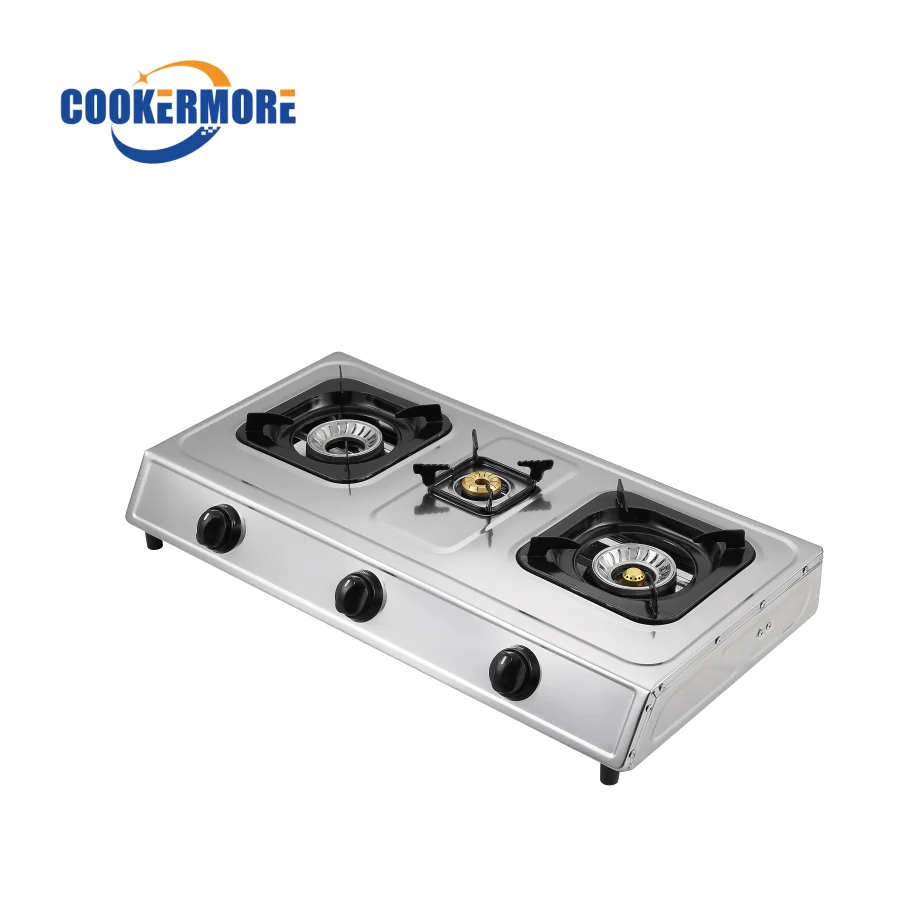 3  burner stainless steel gas stove gas cooker gas hobs