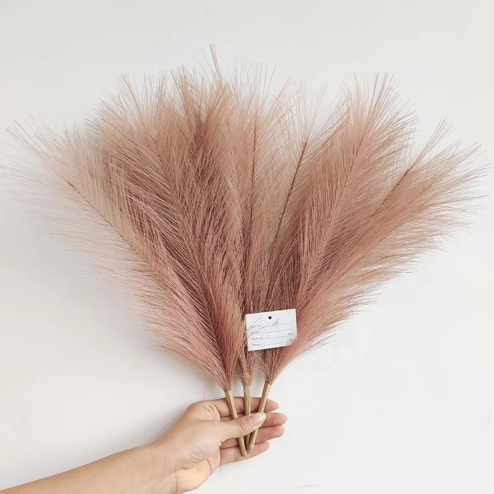 FCD1011  artificial flower decor blue pampas artificial flowers arch faux artifical pampas grass small