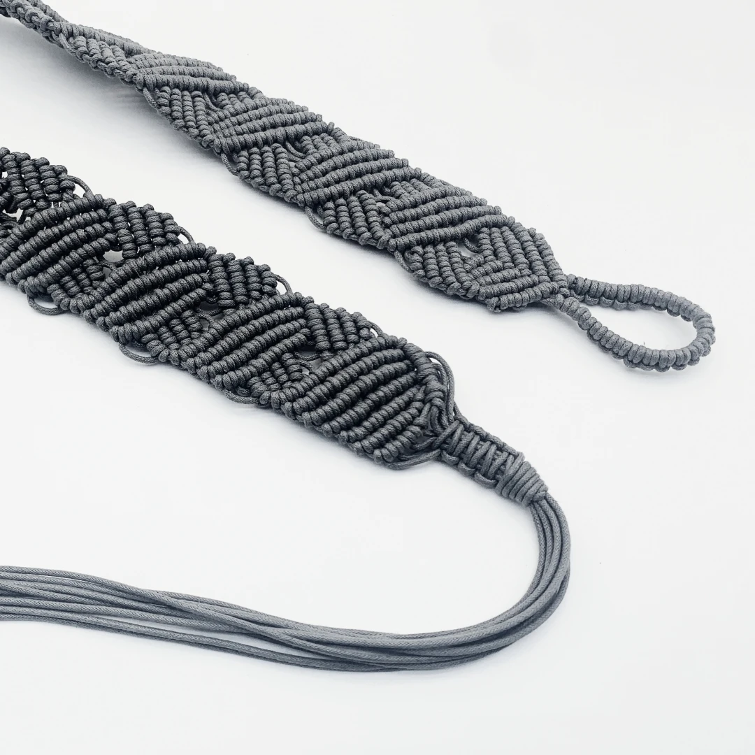 Fashion Custom Design 100% Handmade Boho Macrame Belts For Women Dress Macrame Knot Decorative Braided Rope Waist Belt