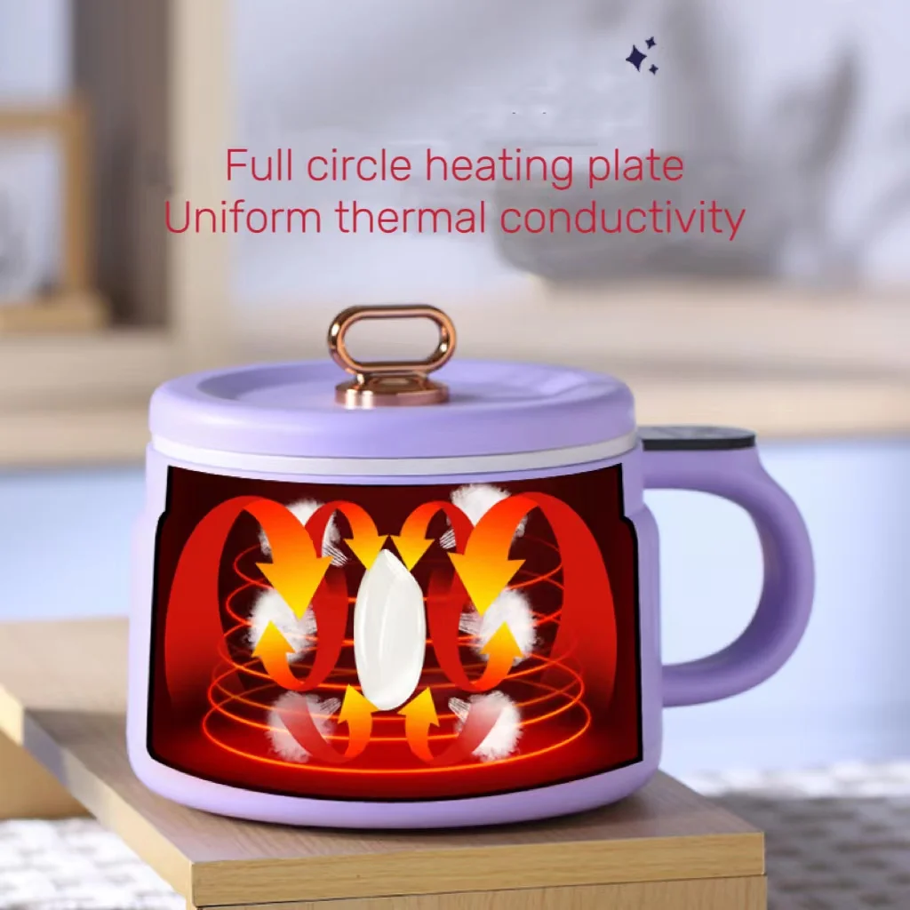 2024 Fast Cooking 600W Multifunctional Electric Soup Pot Ceramic Body Non-Stick Pan Steaming Household Rice Cooker US Plug