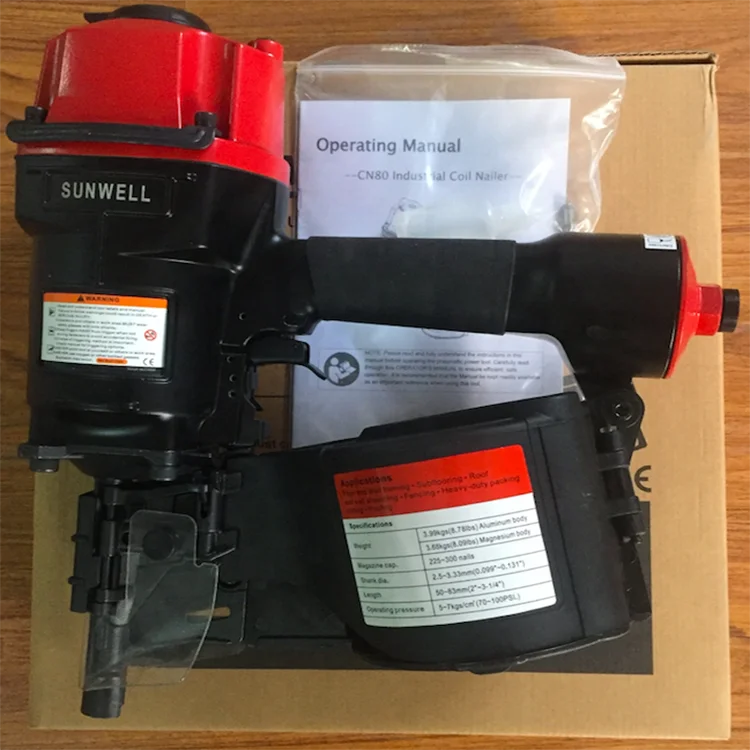 Light Weight Easy Operating CN70 Nail Gun Coil Nailer
