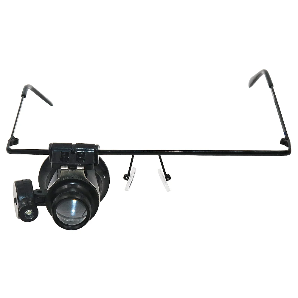 Magnifier Glasses With LED Light 20 times lighting Reading Jewelers Watchmaker Repair Wearing
