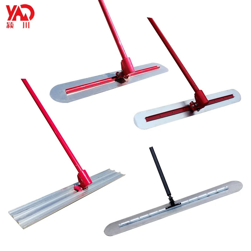 Stainless steel concrete pulp and smooth cement smoothing push-pull pavement extension rod trowel light ruler