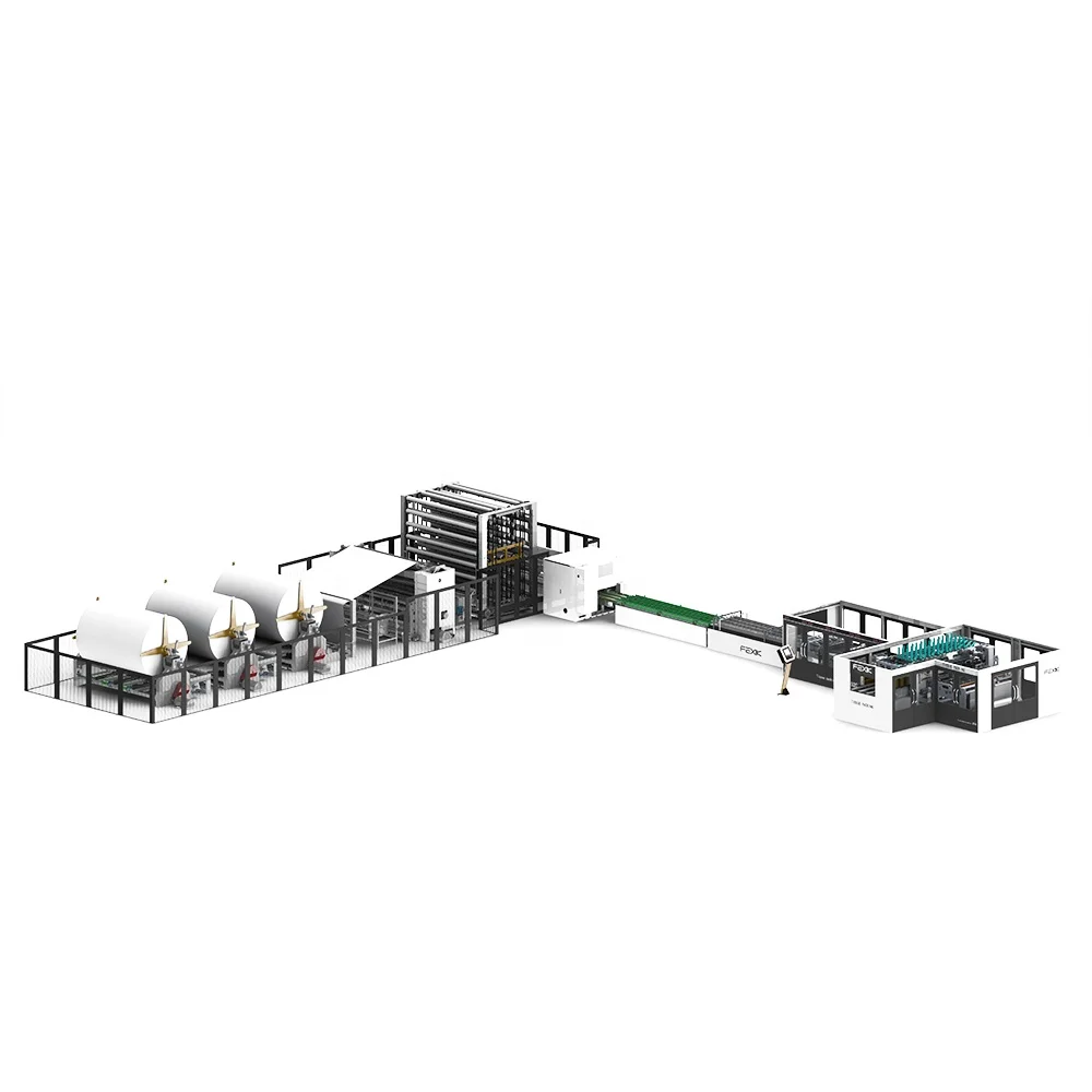 FEXIK 400-450m/min Speed Non-stop Perforating Toilet PaperConverting Machine Embossed Toilet Tissue Paper Roll Process Machine