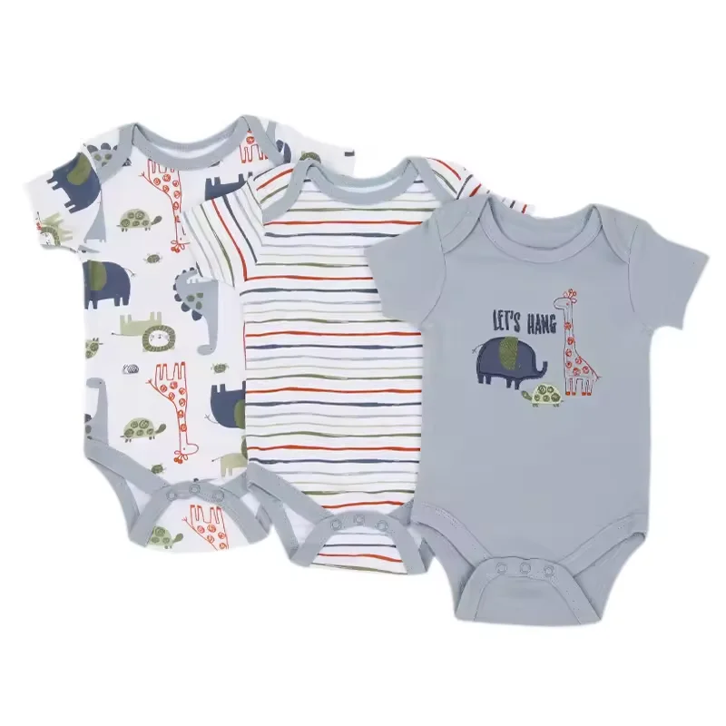 Toddler Newborn Boys Girls Clothes Romper Soft Cotton Infant Romper Plain Baby Onesie