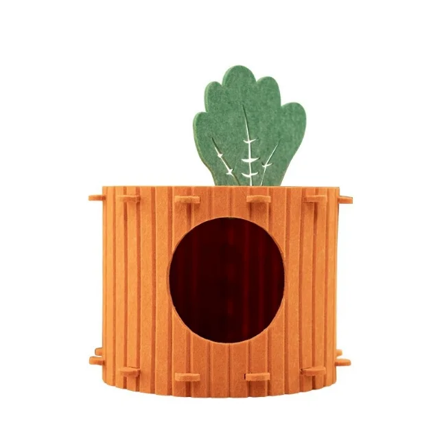Fashion  Felt Pet House New Design  Cat Scratching Felt Nest   Durable Bilayer Pet Felt Tunnel House For Play