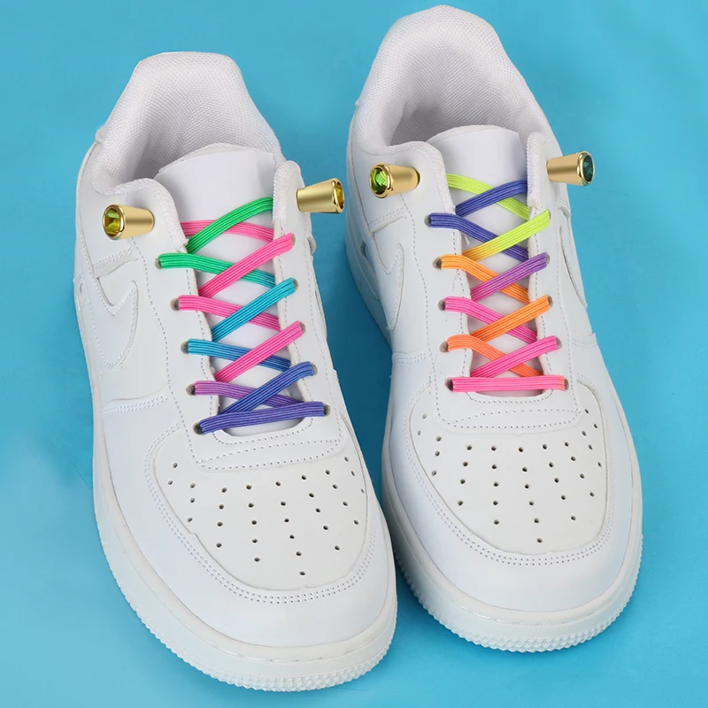 Customized Logo Printed Color Flat Gradient Rainbow Shoe Laces Colorful Rainbow Sneaker Shoelaces