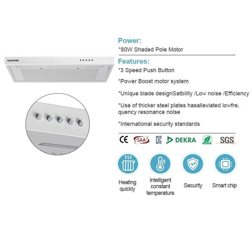 Low noise unique design simple style smart slim novel design wholesale price kitchen range hood