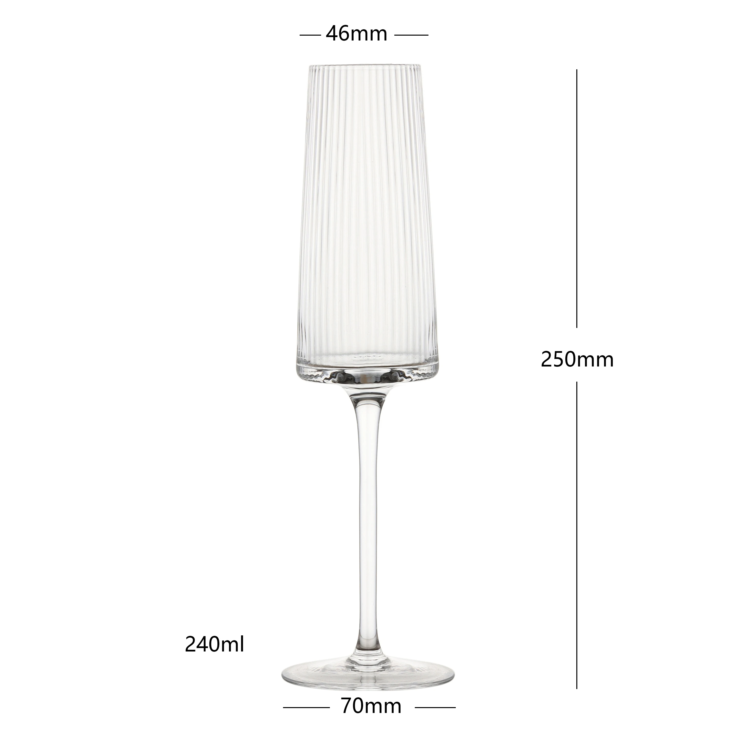 Hot sale fancy clear vertical ribbed vintage goblet crystal wine glass coasters