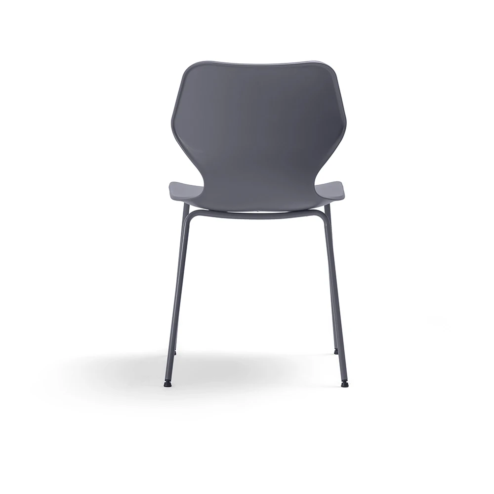 Modern Style Grey PP Body Steel Leg Restaurant Dinning Room Chair Dining Chair of 6 4