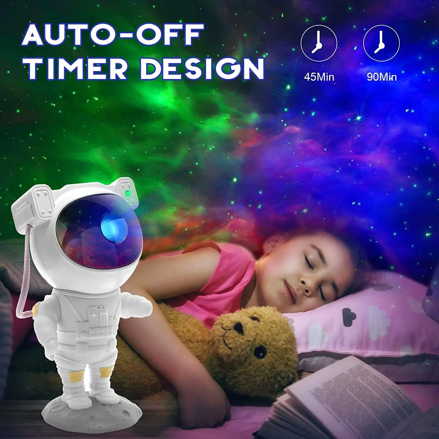 Astronaut Galaxy Star Projector Starry Night Light Astronaut Projector with Nebula Timer and Remote
