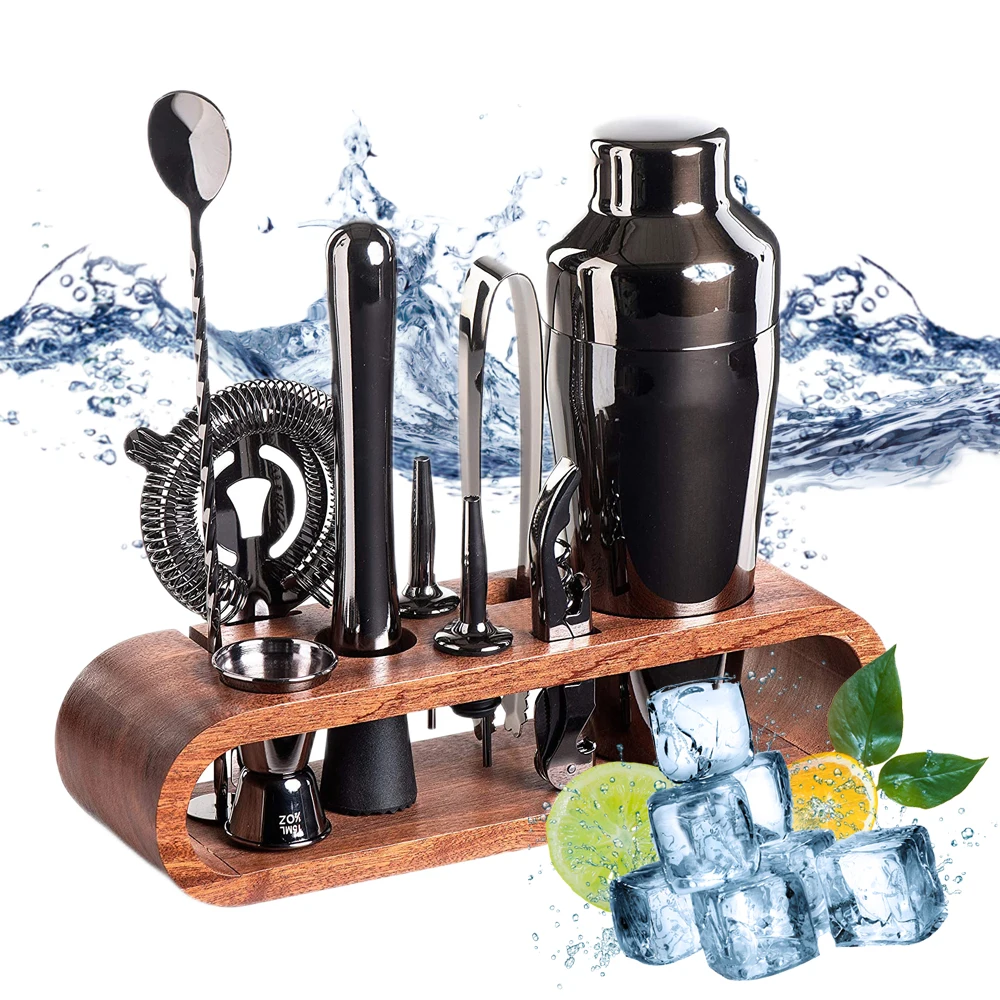 Customized Wholesale Source Factory Stainless Steel Cocktail Shaker 3 Pieces Boston Gold Cocktail Shaker Set Bartender Kit