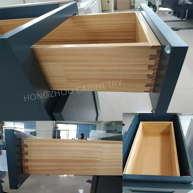 China factory RTA Wholesale Dovetail Drawer Cheap Solid Wood Blue Shaker Kitchen Cabinet