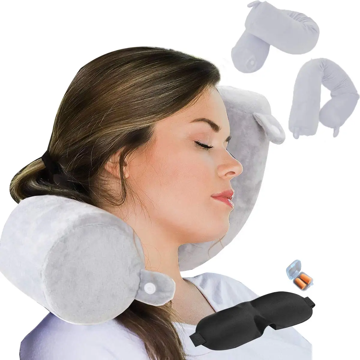 Personalized Twist Memory Foam Travel Pillow Neck Pillows Travel Accessories Traveling Adjustable Bendable Pillow
