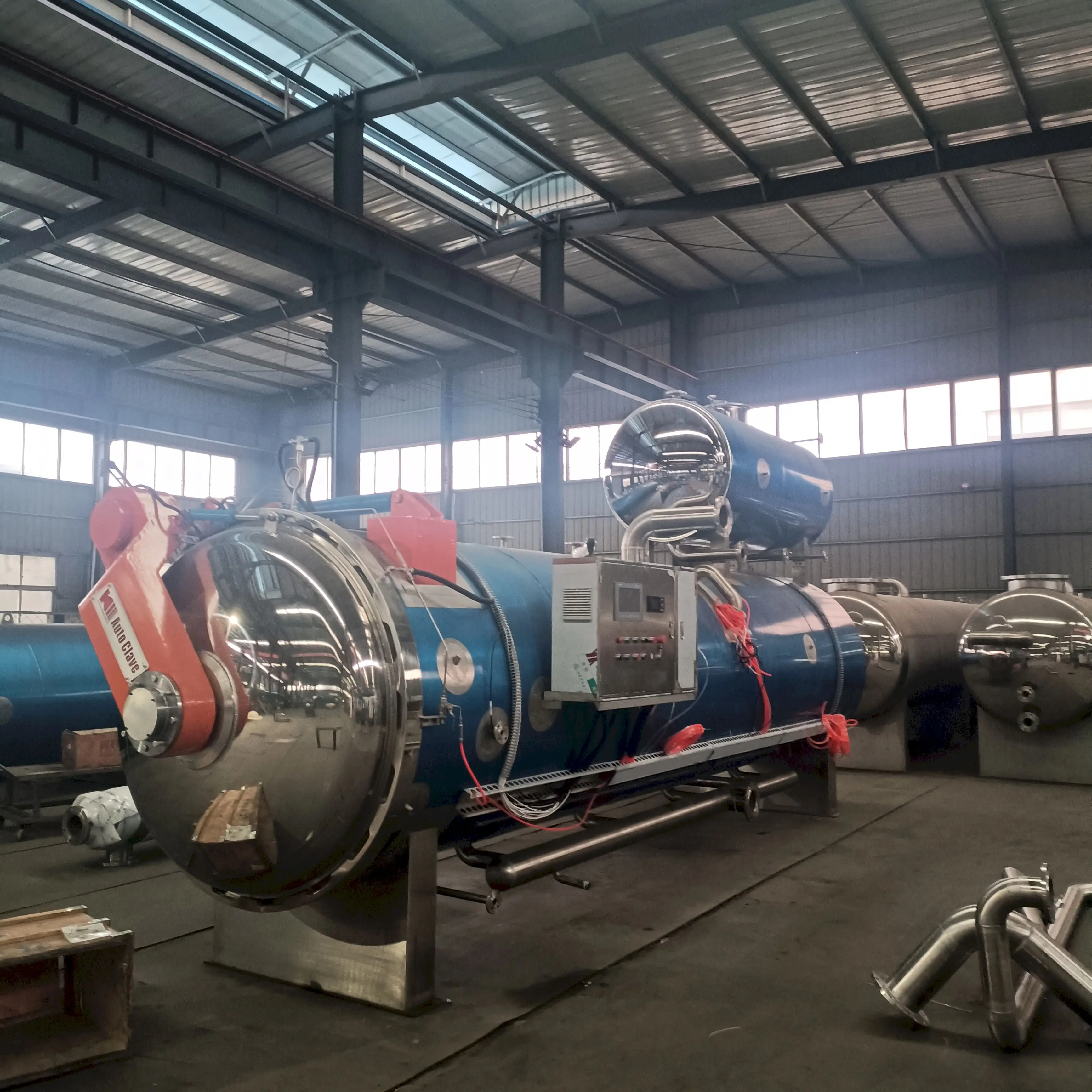 Steam heating High Temperature Autoclave Sterilizer Canned food High Quality Spray Sterilizer Automatic PLC New Condition Farm