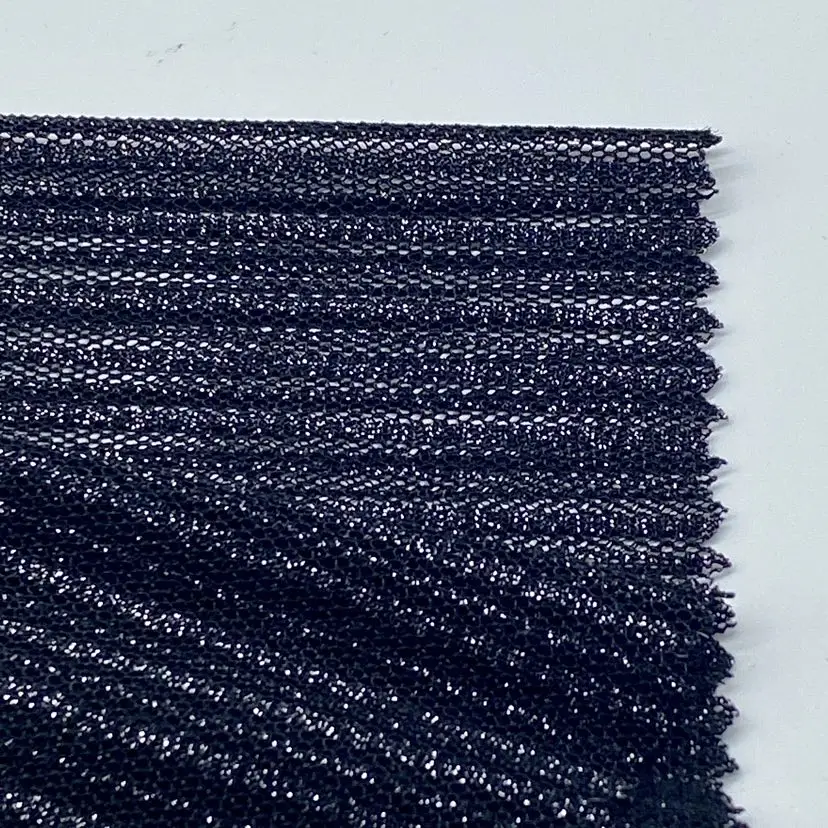 2023Hot sale nylon and spandex shiny stretch fabric power mesh fabric for transparent mesh shiny sexy T-shirt