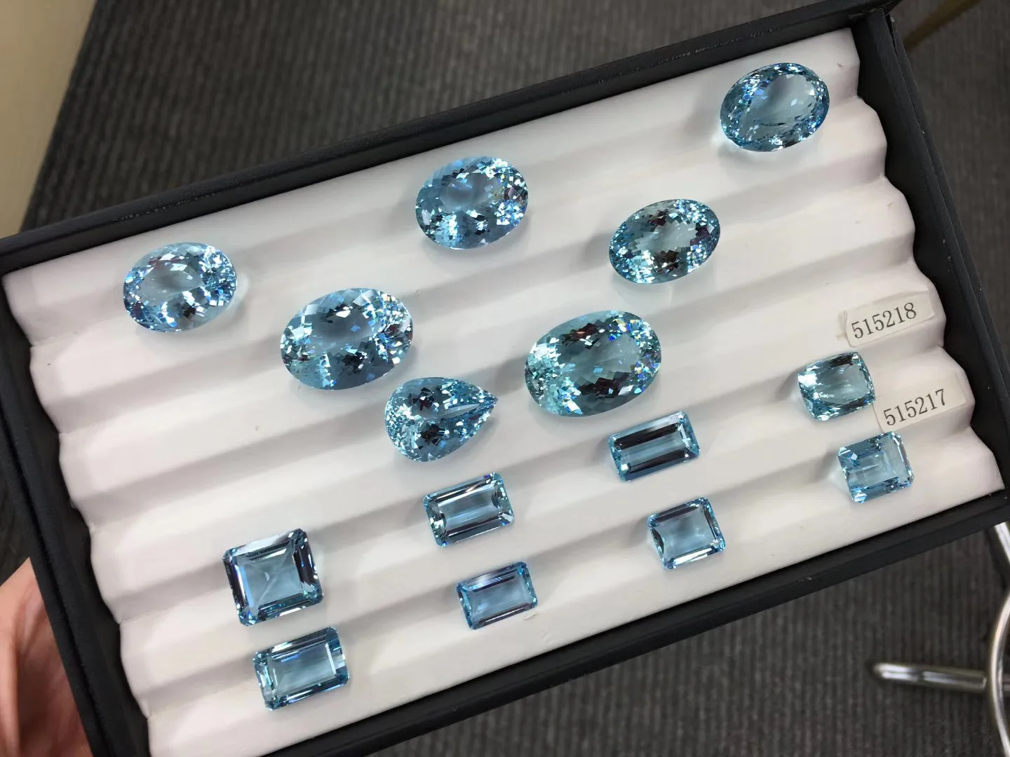 Natural aquamarine bare stone wholesale santa maria aquamarine Brazil Hyland Good workmanship and high cleanliness